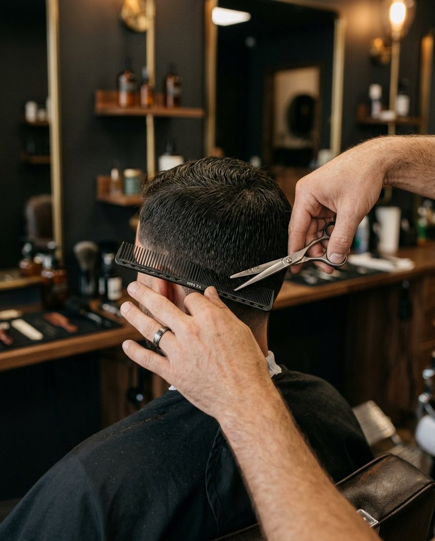 Barbier aan het werk bij A Style Barbershop